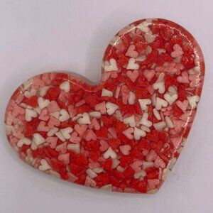 Heart Sprinkles Valentines Lovecore Resin Brooch